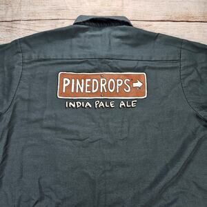 Red Kap Deschutes Brewery Work Shirt Men's L Dark Green Polyester Blend